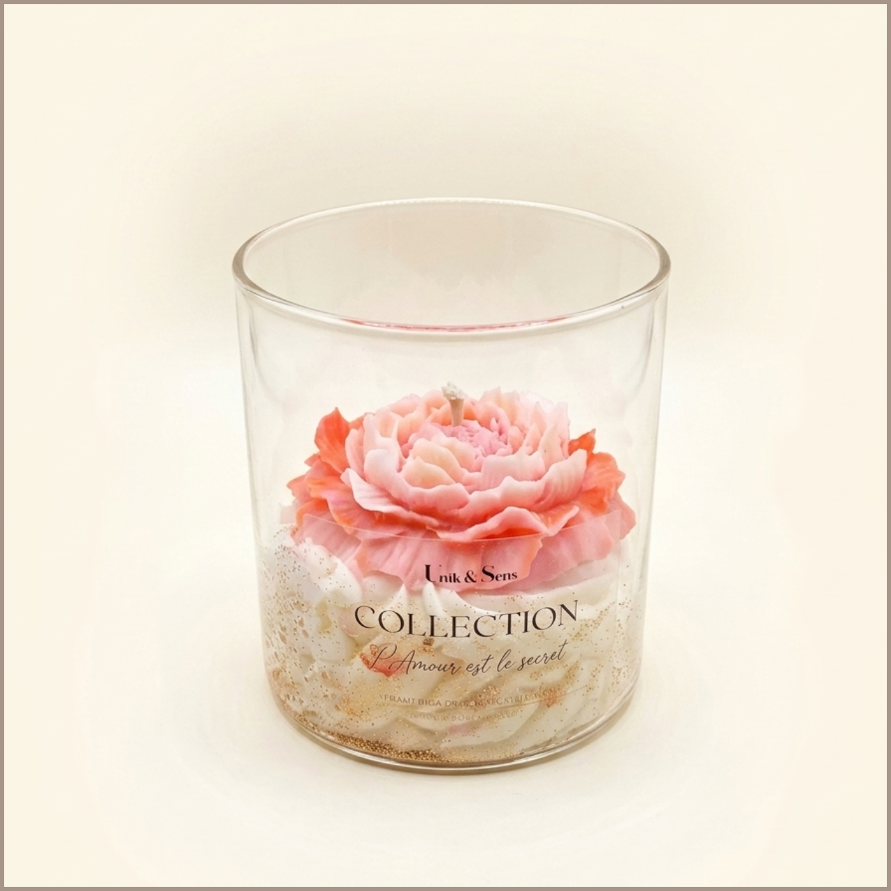 BOUGIE COLLECTION - PIVOINE ABRICOT - Unik & Sens