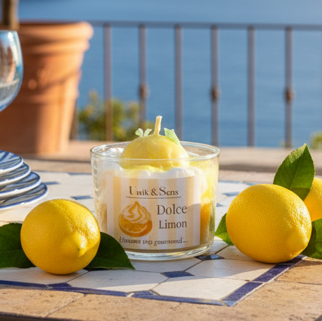 BOUGIE GOURMANDE - DOLCE LIMON - Unik & Sens