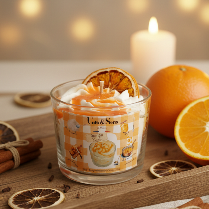 BOUGIE GOURMANDE - ORANGE CONFITE - Unik & Sens